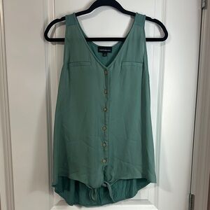 Fortune+Ivy Mixed media Green Sleeveless Top